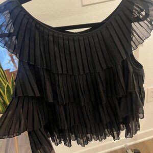 Milly ruffled crop top